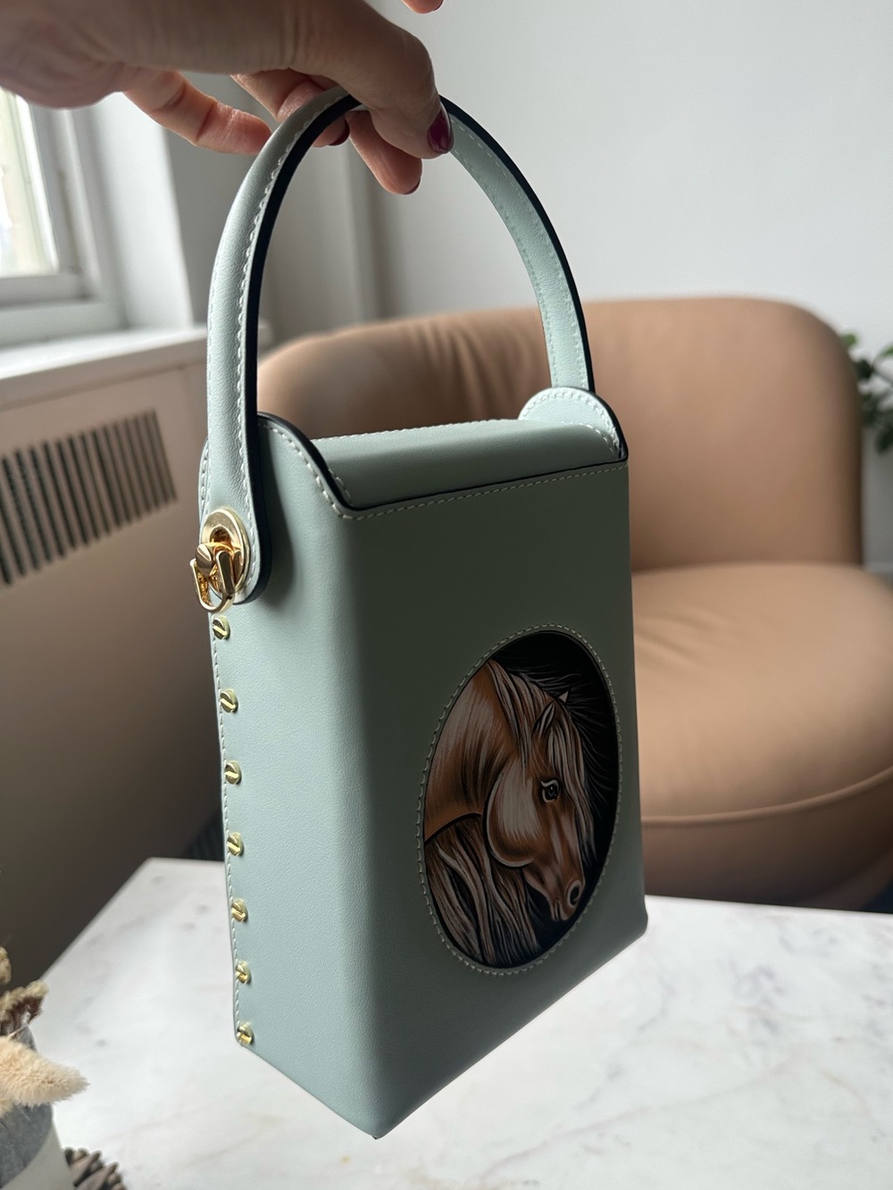 Unique horse handbag (leather, brand new!)